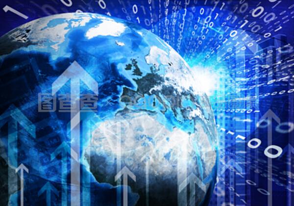 信息科技时代 发光的人物与地球